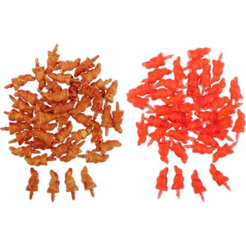 MagiDeal 100 pcs Plastic Snowman Nose DIY Christmas Decor Craft for Santa Claus Cartoon Doll Noses Costume Sewing Crafting