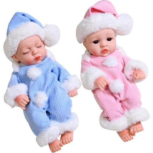 35CM Cute Baby Reborn Dolls Toys Lifelike Infant Bebe Doll Girl Toys Full Body Silicone Doll Washable Reborn Toy For Girls Gifts