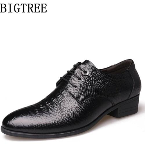 Crocodile Shoes Men Elegant Italian Formal Men Shoes Oxford Coiffeur Wedding Shoes Men For 2020 Brown Dress Chaussure Homme Bona