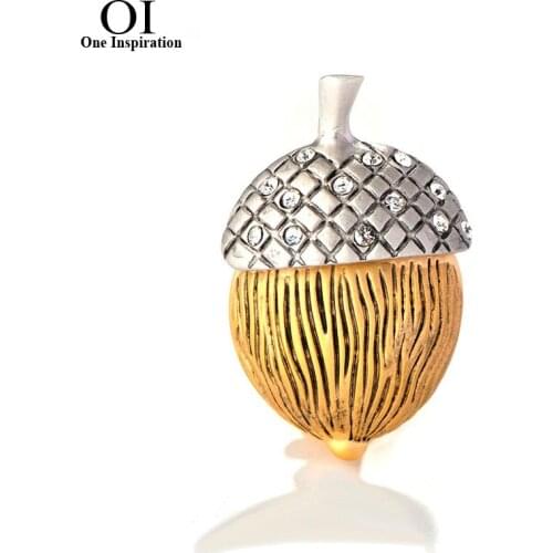 OI Cute Pine Cone Brooch Alloy Crystal Exquisite Jewelry For Girls Party Sweater Dress Scarf Lapel Backpack Pins