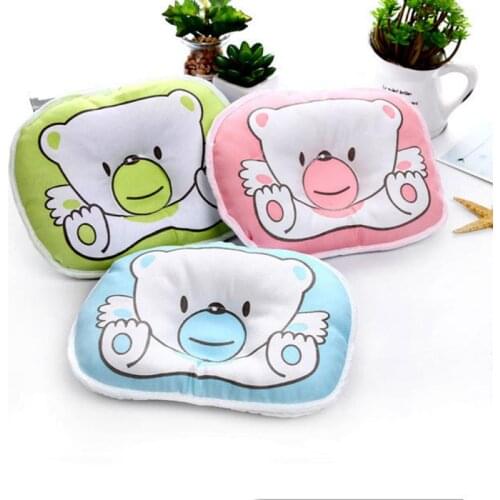 Infant Pillows Baby Cute Bear Pattern Soft Baby Sleeping Prevent Flat Plush Animal Cushion Pillow Baby Room Decoration Cojines
