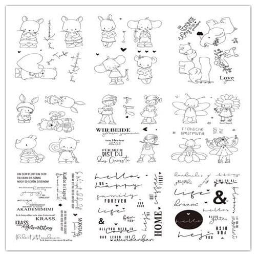 German animals Transparent Clear Stamps for DIY Scrapbooking/Card Making/Kids Christmas Fun Decoration Supplies