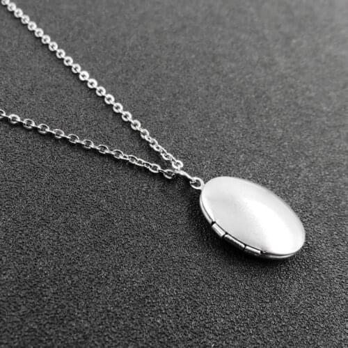 Blank Stainless Steel Water Drop Frame Perfume Pendant Necklace Women Lovers Jewelry Accessories