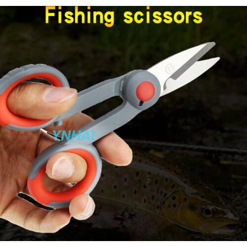 Fishing scissors pe vigorous horse line scissors stainless steel sharp thickened multifunctional lead skin small steel wire
