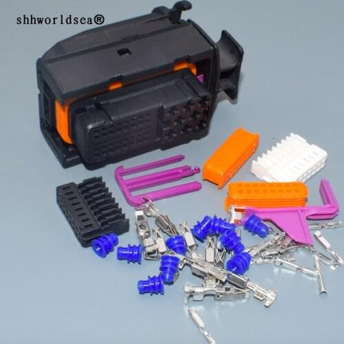 Shhworldsea 40 Pin ECU Connector 038 906 379 B Ignition Wire Harness Plug With Pin 038906379B For VW Audi BMW