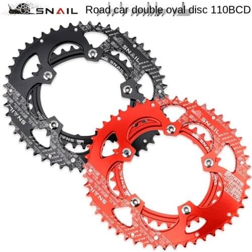 SNAIL snail five-claw 110BCD road bike folding bike double disc double elliptical power tooth disc oval disc