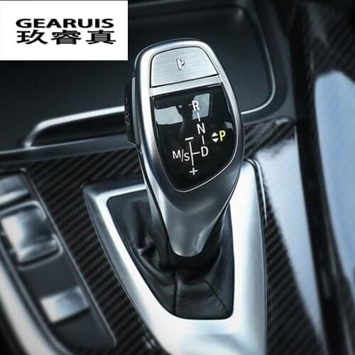 Car Styling Style Gear Shift Handle Sleeve Buttons Panel Covers Stickers Trim For BMW X3 X4 F25 F26 Auto Interior Accessories