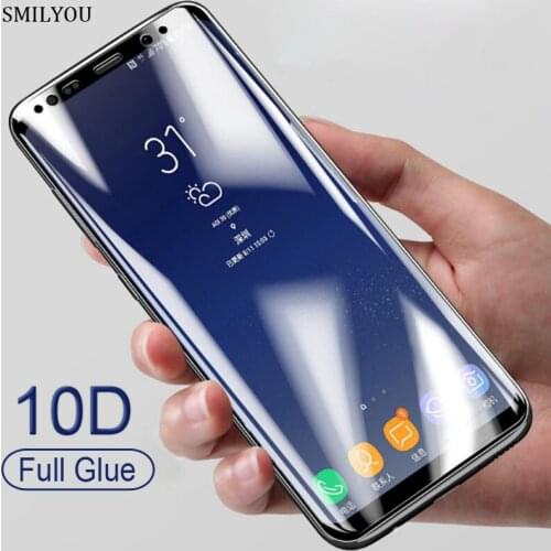 Full Glue 10D Glass For Samsung Galaxy S10 S8 S9 Plus Protective Glass for Samsung Note 9 Screen Protector Full Cover S10 Plus