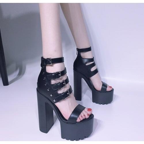 Female shoes sandals gladiator women platform summer sandals roman sandals for women platform heels summer sandals punk shoes