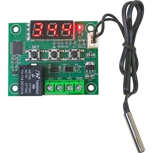 1PCS W1209 DC 12V Red/Blue heat cool temp thermostat temperature control switch temperature controller
