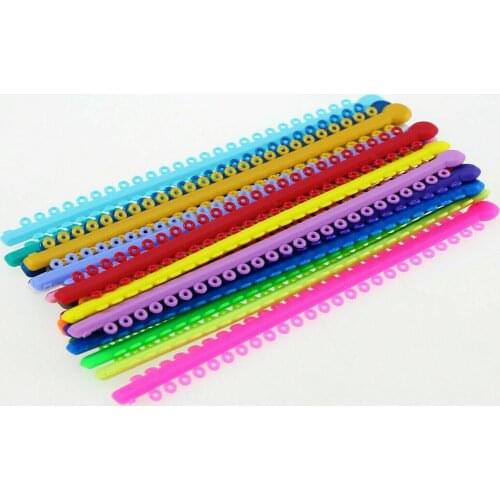 10Packs Dental Orthodontic Elastic Ligature Ties Bands Light Force Premium Quality 5Colors
