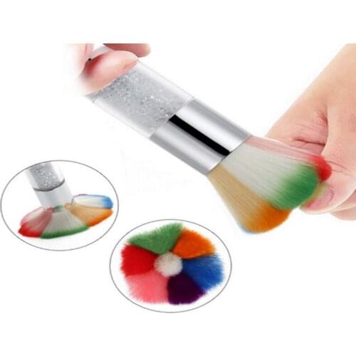100pcs/lot Fast shipping Colorful Nail Dust Brushes Acrylic UV Nail Gel Powder Nail Art Decorations Dust Remover Brush Cleaner