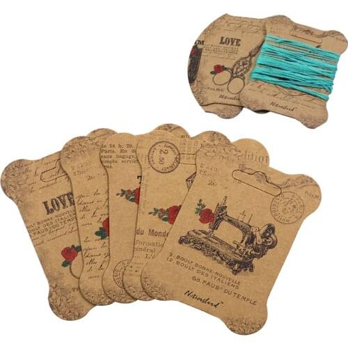 100pcs/set Paper Thread Card Embroidery Thread Bobbins Floss Storage Holder Cross Stitch Paper Winding Board DIY Sewing Tools