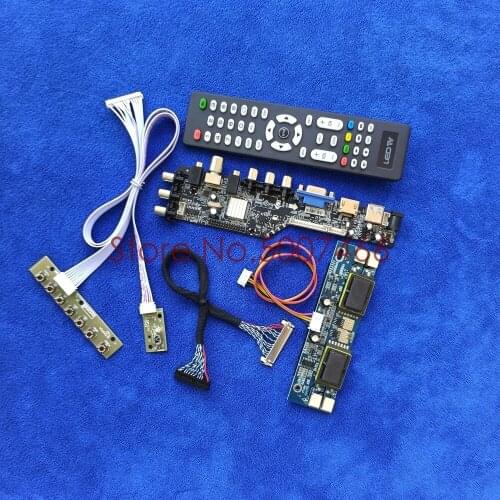 1280*1024 signal digital DVB fit LTM170E4/LTM170E5/LTM170E6/LTM170E8 30 Pin LVDS matrix 4CCFL USB VGA LCD control board kit