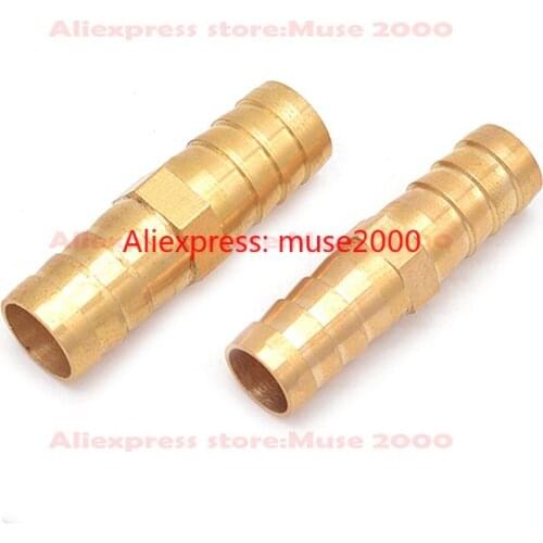 19 25mm Quick fitting Brass Splicer Pipe Fitting straight Hose Copper Barbed silica rubber tube onnector Joint Coupler Adapter