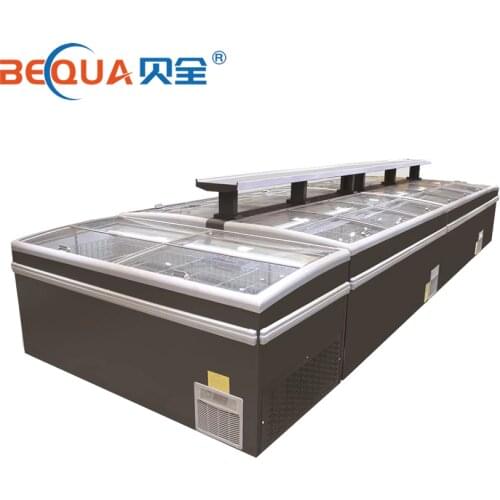2.1m Commercial Frozen Food Open Top Combined Island Cabinet Freezer For Supermarket BZ Series