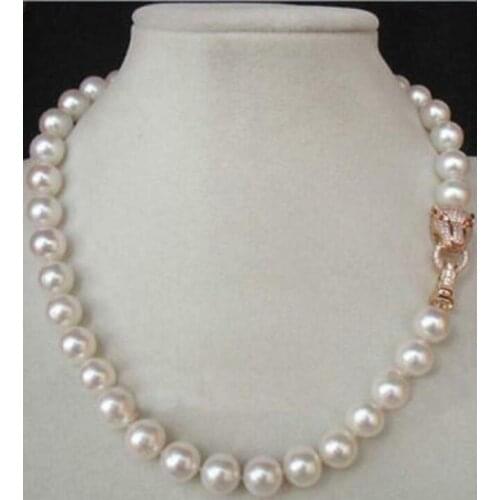 20" 10-9MM AAA++ GENUINE WHITE SOUTH SEA AKOYA PEARL NECKLACE