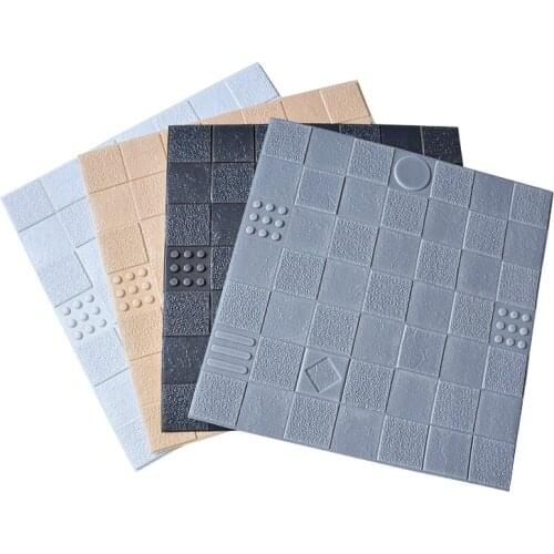 3d Solid Wall Stickers Soft Package Brick Pattern Foam Wallpaper Waterproof Background Wall Decoration Stickers 70*70 PVC Europe