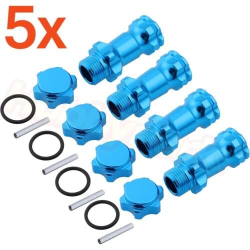5 Sets 89108 17mm Wheel Hex 30mm Longer Enhanced Mount Adapter Cover Hub Spare Parts For HSP RC 1/8 Model Car