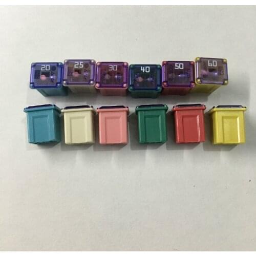 5 Pcs PEC/LPJ Car Square Fuse 20A 25A 30A 40A 50A 60A Tube Waterproof Fuse Box for Nissan Honda Toyota