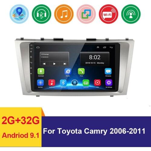 Android 9.1 Car Radio head unit Multimedia Video Player For Toyota Camry 2006 2007 2008 2009-2011 Car Stereo Navigation GPS FM