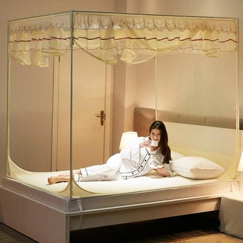 Arctic Velvet Princess Wind Home Curtains Bed with Mosquito Net 1.8 M Bracket Mosquito Bed Net Mosquito Repellent Tent