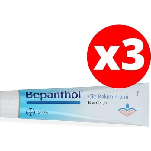 Bepanthol 100g Skin Care Cream (3 pcs) - For Hands and Face
