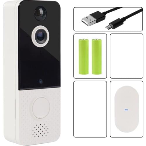 Wireless Video Doorbell Camera, WiFi Home Security Camera System Door Phone Doorbell Intercom Night Vision 720P