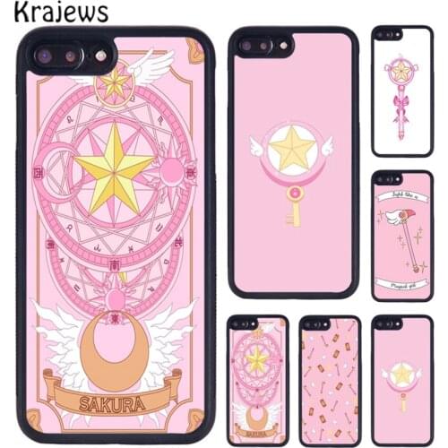 Krajews Cardcaptor Sakura Phone Case For iPhone X XR XS 11 12 Pro MAX 5 6 6S 7 8 Plus Samsung Galaxy S5 S6 S7edge S8 S9 S10 PLUS