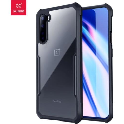 For OnePlus Nord Case Airbags Shockproof Bumper Transparent Back Cover funda for One Plus Nord Black Phone Case Xundd