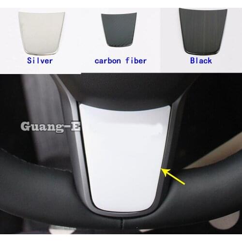 For Tesla Model 3 Model3 2018 2019 2020 2021 Car Stick Trim Frame Body Styling Cover Garnish Steering Wheel Interior Kit Switch