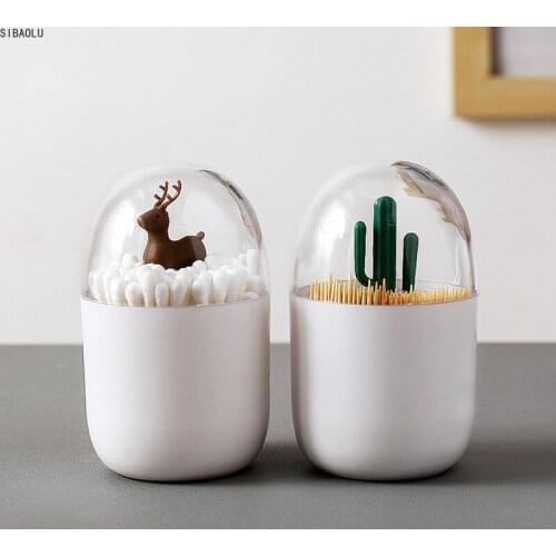 Toothpick Box Home Cotton Swab Box Toothpick Storage Box Organizer Holder Toothpick Dispenser Cotton Bud Case Storage Case