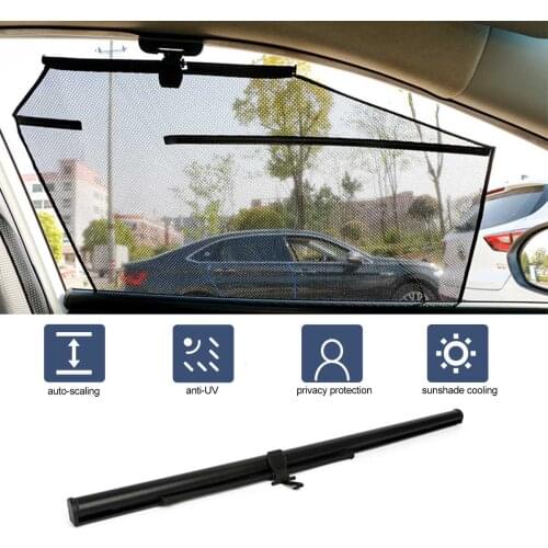 Anti-UV Car Side Window Sunshade Automatic Lifting Sunscreen Insulation Retractable Curtains Car Window Sunshade Privacy Protect