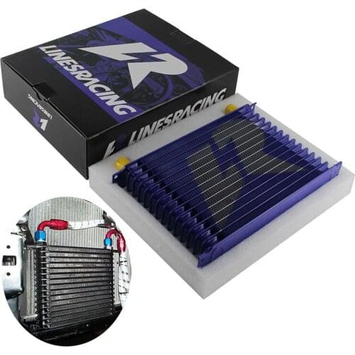 LINESRACING UNIVERSAL 15ROW AN-10AN OIL COOLER Trust Type Black/Blue
