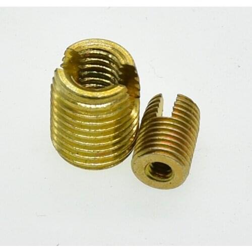 M2 to M20 Golden Galvanized Self Tapping insert Screw Bushing 302 Slotted Type Wire Thread Insert Nut Repair