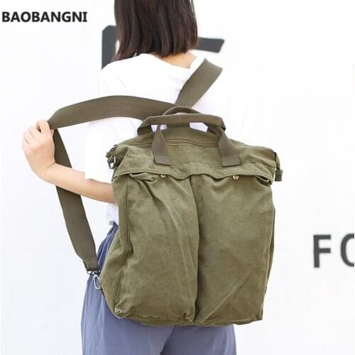 Multifunction Canvas Book Bag Large Capacity Shoulder Bag For Women Backpack Women Bags Shopping Bags Sac Main Femme