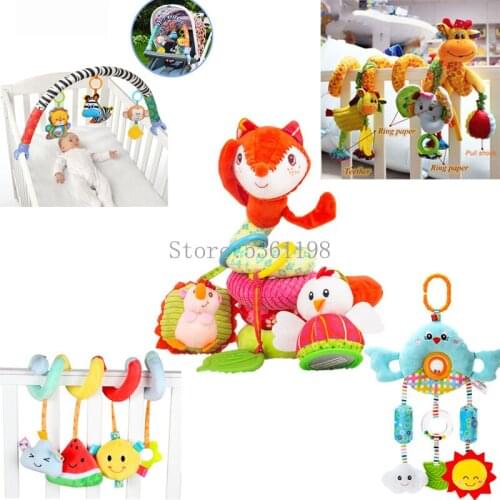 Baby Rattles Mobiles Educational Toys For Children Activity Spiral Crib Toddler Bed Bell Baby Playing Kids Stroller Hanging Doll