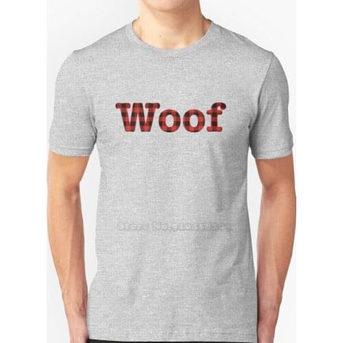 Woof New Hip Hop T-Shirt 100% Cotton Tshirts T Shirts Men Tee Tops Woof Grindr Scruff Dating Muscle S Plaid Bear Bears Lazybear