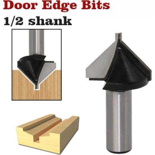 1pc 1/2" Shank Industrial Grade Mobile door knife CNC Tool Door Edge Bits Wooden Surplus Milling Cutter