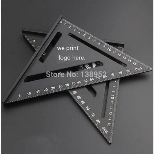Aluminun Alloy Triangle Ruler Angle Ruler 90 degrees Protractor For Home Builders DIY Artists Measuring Woodworking tools