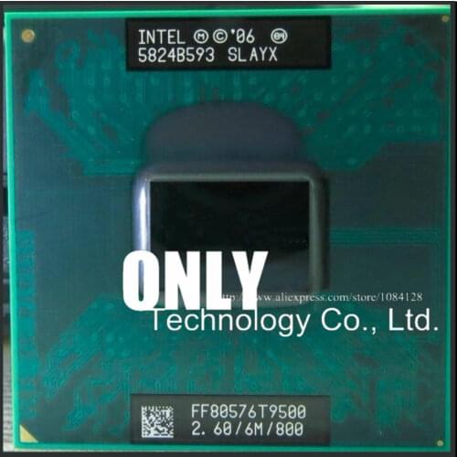 Free Shipping CPU laptop Core 2 Duo T9500 CPU 6M Cache/2.6GHz/800/Dual-Core Socket 479Laptop processor for GM45/PM45
