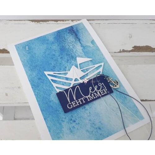 Mmao Crafts Metal Steel Cutting Dies New Ship flag decoration Stencil For DIY Scrapbooking Paper/photo Cards Embossing Dies