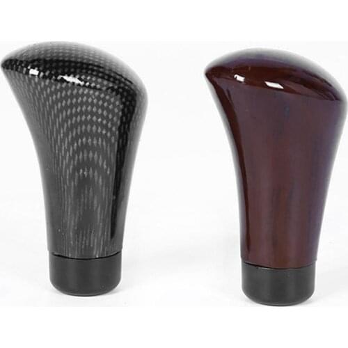 Universal Gear Shift Knob Plastic Carbon Fiber Grain Mahogany Color Manual Gear Shift Stick Shifter Knob