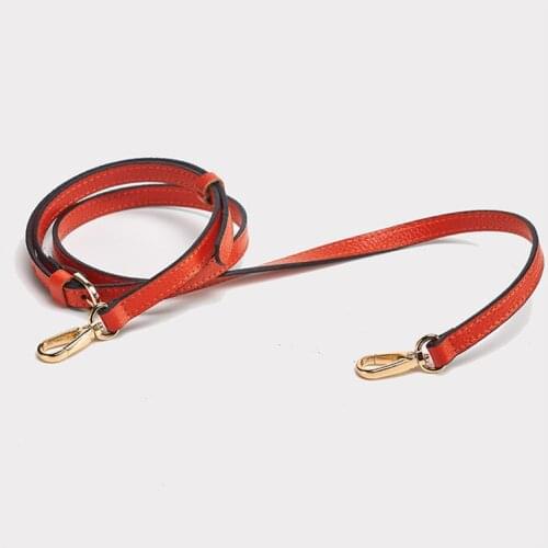 Slim Long Bag Strap Genuine Leather Crossbody Bag Shoulder Strap Litchi Pattern Belt Original Leather Handbag Parts Accessories