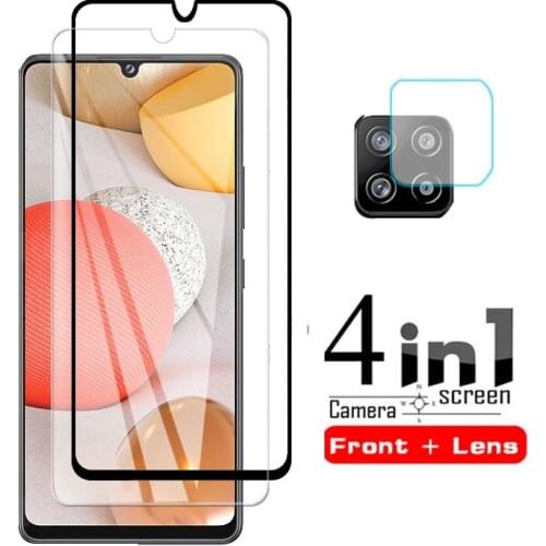 4 in 1 camera lens protective Glass For samsung a42 Glass screen protector For galaxy a42 5G a425F 6.6" safety armor tremp Film