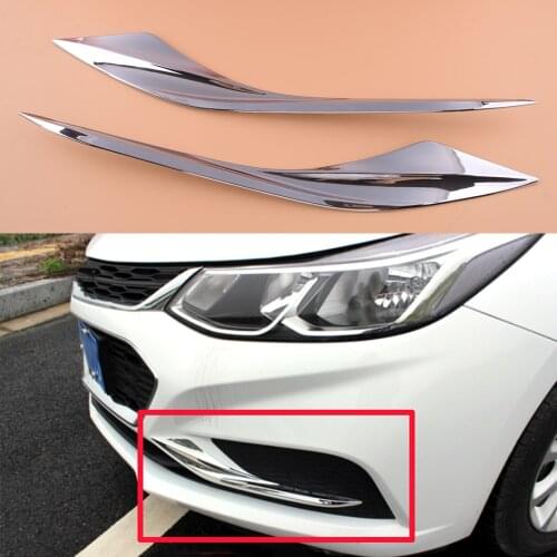 1 Pair ABS Car Front Fog Light Lamp Cover Trim Chrome Fit for Chevrolet Cruze 2017 2018
