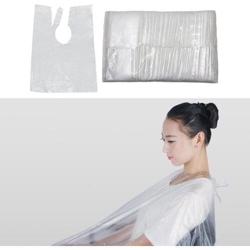 100 Pack Disposable Hair Cutting Cape, Haircut Apron, Hairdressing Hairdresser Gown, Barber Cloth