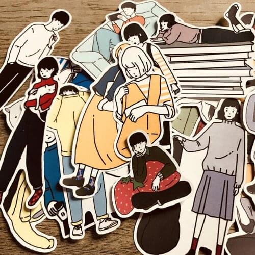 20pcs Student couple daily stickers/Scrapbooking Stickers /Decorative Sticker /DIY Craft Photo Albums