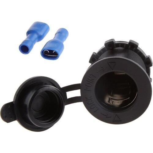 2x 12V Waterproof Power Motorcycle Boat Car Cigarette Lighter Socket Plug