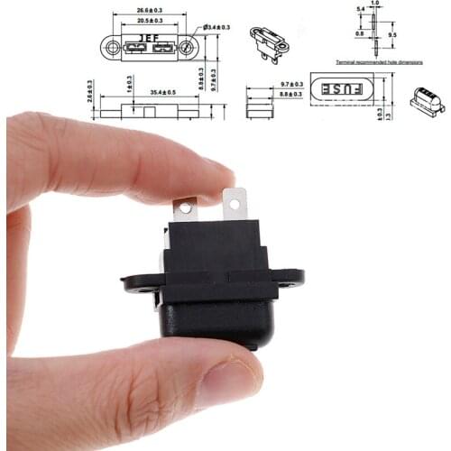 5Pcs 2 Pins Car Auto In-Line Standard Blade Fuse Holder Wire Fuses Holders Standard fuse holder